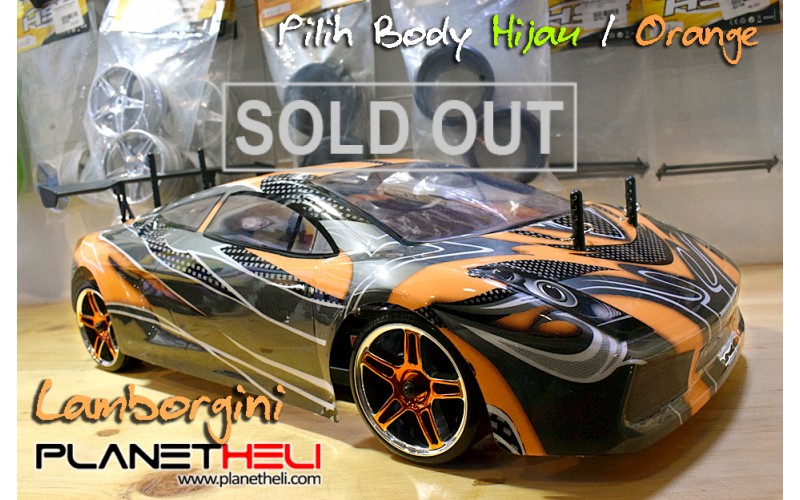 HSP RC Drift Car Flying Fish 4wd FULL Propo 1/10 Scale Ready To Run Lambo Orange